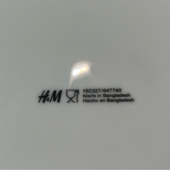 Hennes & Mauritz H&M 8" Round Plate B/W Vintage Scale Decal No. 1 Kitchen Supply - Picture 4 of 4